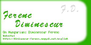 ferenc diminescur business card